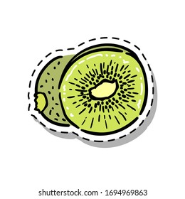 Kiwi. Vector cartoon illustration. Stickers and icons on the theme of lifestyle.