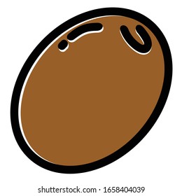 kiwi vector design with outline