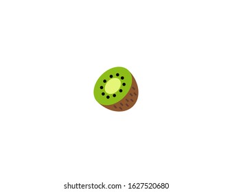Kiwi vector flat icon. Isolated tropical fruit kiwi emoji illustration 