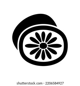 Kiwi vector glyph icon. Graph symbol for food and drinks web site, apps design, mobile apps and print media, logo, UI