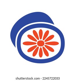 Kiwi vector glyph icon. Graph symbol for food and drinks web site, apps design, mobile apps and print media, logo, UI