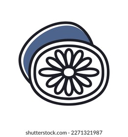 Kiwi vector icon. Graph symbol for food and drinks web site, apps design, mobile apps and print media, logo, UI