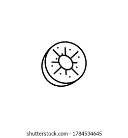 Kiwi Vector icon illustration. Kiwi outline art