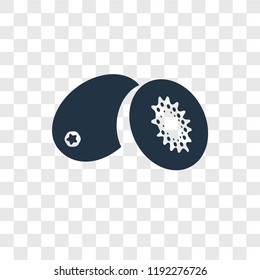 Kiwi vector icon isolated on transparent background, Kiwi transparency logo concept