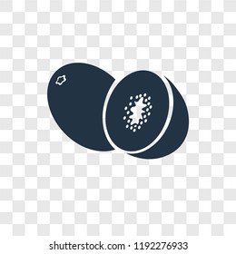 Kiwi vector icon isolated on transparent background, Kiwi transparency logo concept