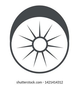 kiwi vector icon thin line in white background