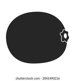 Kiwi vector icon.Black vector icon isolated on white background kiwi.