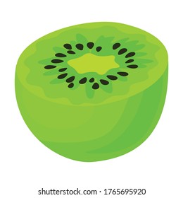 Kiwi vector icon.Cartoon vector icon isolated on white background kiwi.