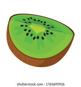 Kiwi vector icon.Cartoon vector icon isolated on white background kiwi.