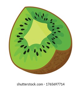 Kiwi vector icon.Cartoon vector icon isolated on white background kiwi.