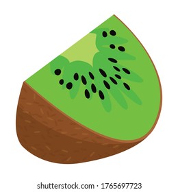 Kiwi vector icon.Cartoon vector icon isolated on white background kiwi.