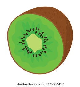 Kiwi Vektorsymbol.Cartoon Vektorsymbol einzeln auf weißem Hintergrund kiwi.