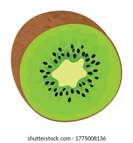 Kiwi vector icon.Cartoon vector icon isolated on white background kiwi.
