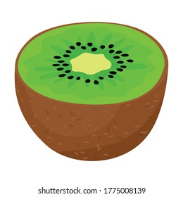 Kiwi vector icon.Cartoon vector icon isolated on white background kiwi.