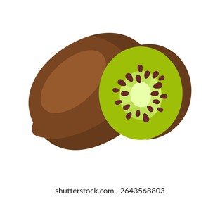 Kiwi vector illustration. flat design