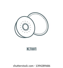 Kiwi vector line icon, linear concept, outline sign, symbol
