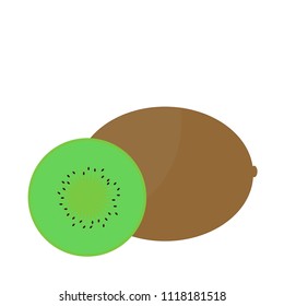 kiwi vector model is very realistic on a white isolated background