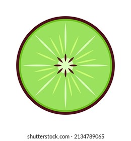 Kiwi-Vektorgrafik auf weißem Hintergrund. Kiwi-Symbol. Logo-Design