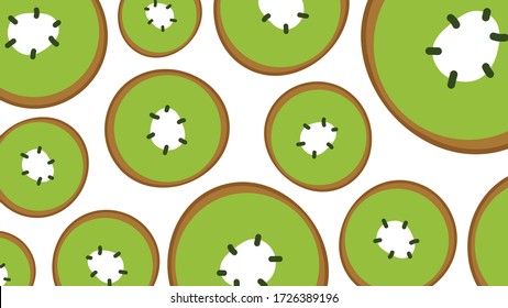 Kiwi vector. kiwi pattern wallpaper. kiwi on white background.