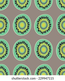 Kiwifruit in a seamless repeating pattern