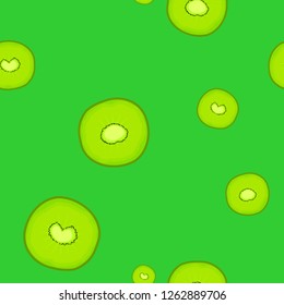 Kiwifruit sliced become to seamless pattern background