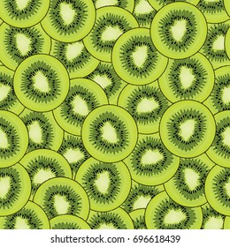 Kiwifruit Slices - Seamless Wallpaper