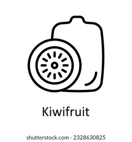 Kiwifruit Vector outline Icon Design illustration. Food and drinks Symbol on White background EPS 10 File