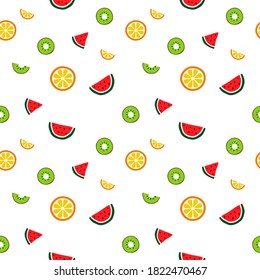 kiwi, naranja, sandía sin soldadura para imprimir, fondo, etc