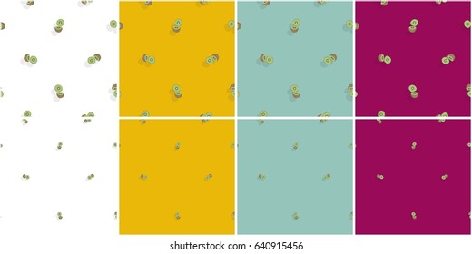 KIWIS PATTERNS.
 SUMMER FRUITS COLLECTION.