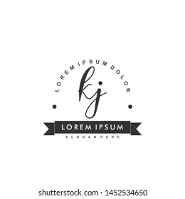 KJ Initial beauty monogram logo vector