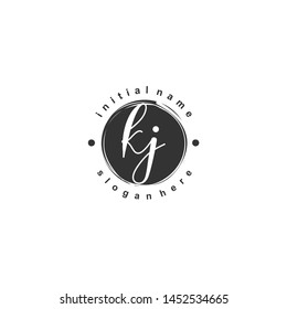 KJ Initial beauty monogram logo vector