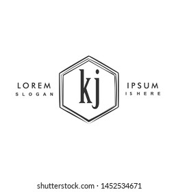 KJ Initial beauty monogram logo vector