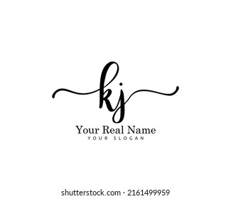 Kj Initial Beauty Monogram Logo Vector Stock Vector (Royalty Free ...