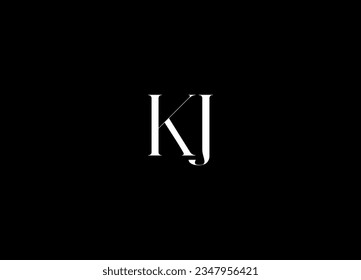 KJ Initial Monogram Letter  Logo Design And  Vector Template