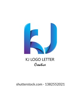 kj k j circle lowercase design of alphabet letter combination with infinity suitable as logo for a company or corporate business template design - Vector