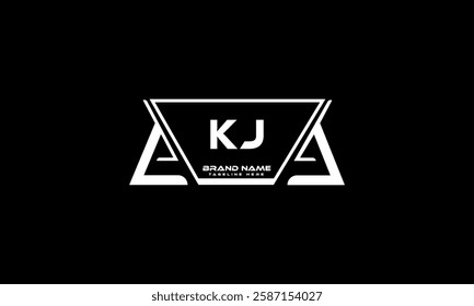 KJ Letter Logo Design. Initial letters KJ logo icon. Abstract letter KJ K J minimal logo design template. K J Letter Design Vector with black Colors. KJ logo,