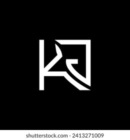KJ letter logo vector design, KJ simple and modern logo. KJ luxurious alphabet design  