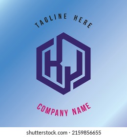 KJ lettering logo is simple, easy to understand and authoritative