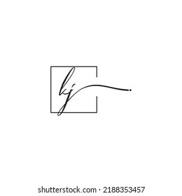 KJ siganture logo concept in high quality professional design that will print well across any print media