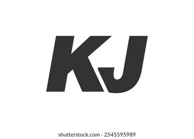 KJ Techno Editable Font Logo For Corporate Branding. Bold, Futuristic Design With Unique Typographic Ideas. Minimal Custom Type And Dynamic Letter Variations For Promotion, Printing, And Book Titles