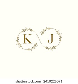 KJ wedding infinity in elegant monogram with high quality professional design that will print well