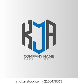 KJA-Brief-Logo, kreatives Design mit Vektorgrafik