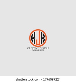 kjk Letter Logo Design Vector..
