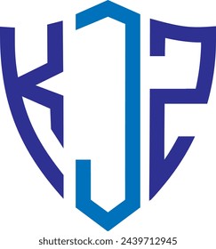 KJZ Shield Logo diseño, icono, símbolo, archivo vectorial