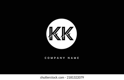 KK Abstract Letters Logo Monogram