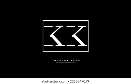 KK Abstract Letters Logo Monogram