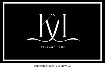 KK Abstract Letters Logo Monogram