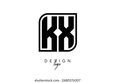 KK Block Monogram Logo – Bold Geometric Lettermark in Rectangular Style for Modern Branding and Identity