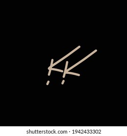 KK handwritten logo for identity