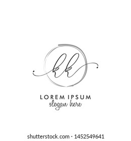 KK Initial beauty monogram logo vector